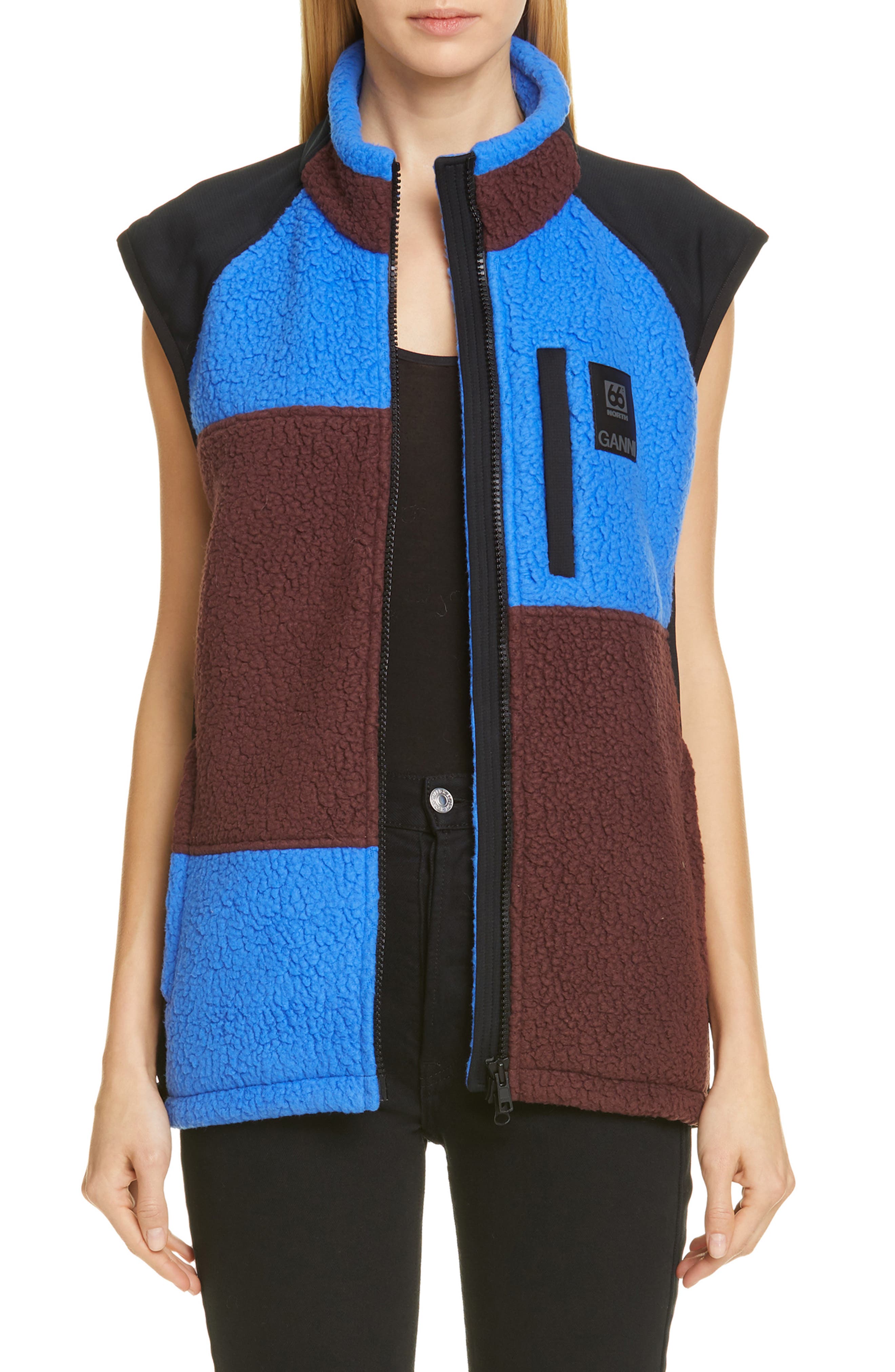 Ganni X 66?North Tindur Fleece Vest, Black