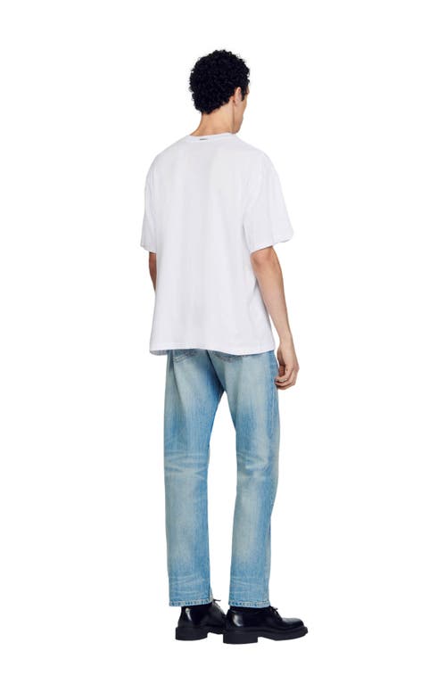 Shop Sandro Oversized T-shirt In White