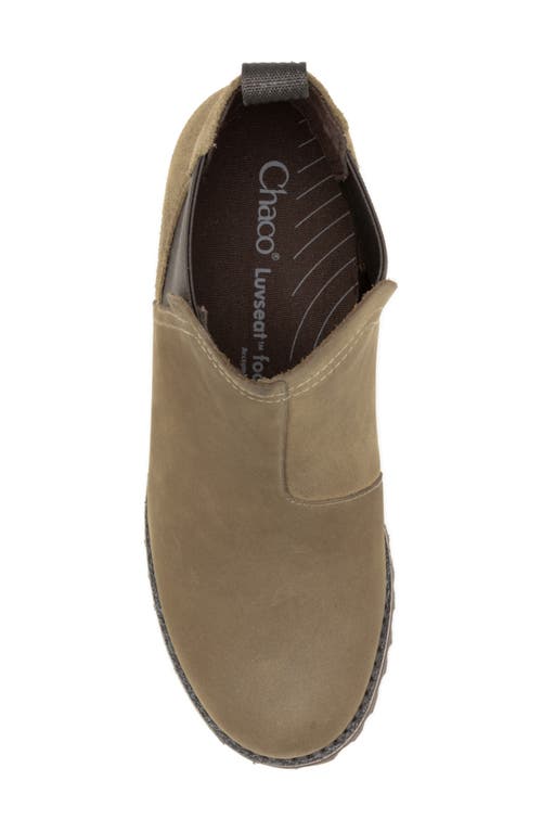 Chaco Fields Waterproof Chelsea Boot In Olive Bronze
