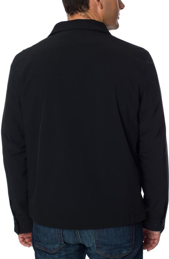 Shop Nautica Lightweight Stretch Water Resistant Golf Jacket In Black