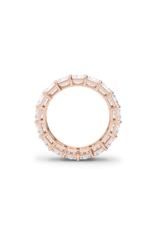 Shop Hautecarat Radiant Cut Lab Grown Diamond 18k Gold Eternity Band In 18k Rose Gold