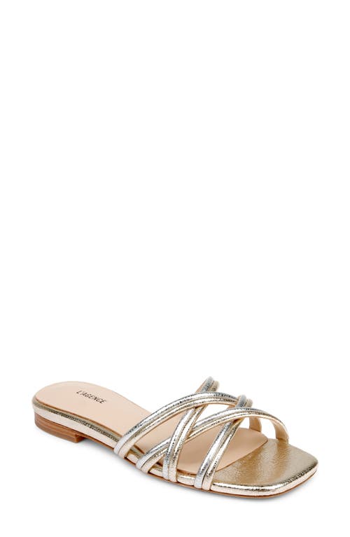 Shop L Agence L'agence Abelle Slide Sandal In Gold/silver