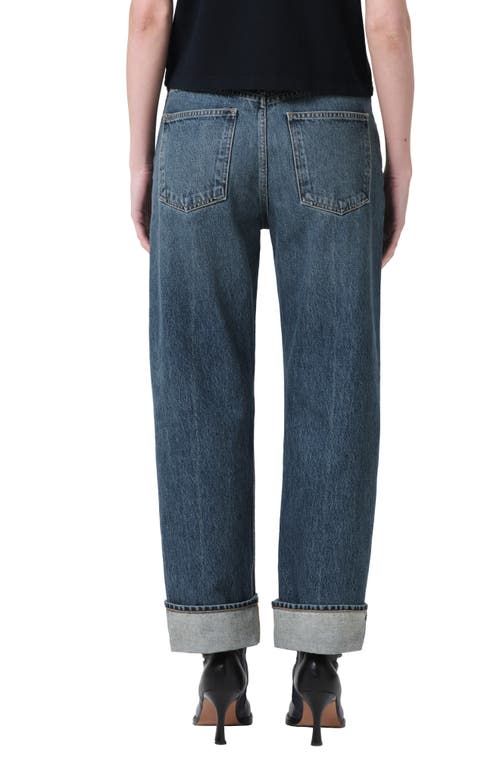 Shop Agolde Fran High Waist Cuff Wide Leg Jeans In Dwell