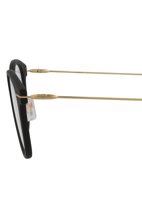 Maui Jim 49mm Round Optical Glasses In Black Gold