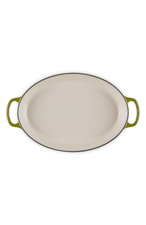 Shop Le Creuset Signature 3 Quart Enameled Cast Iron Oval Baker In Olive