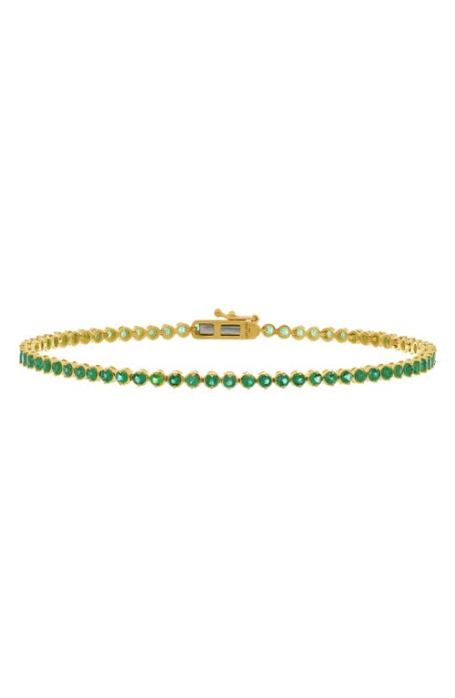 Bony Levy El Mar Emerald Tennis Bracelet in 18K Yellow Gold at Nordstrom, Size 7