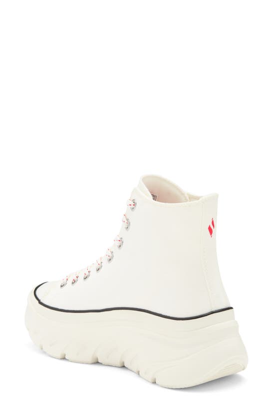 Shop Skechers X Rolling Stones Funky Street Sing It Loud High Top Platform Sneaker In White/ Red