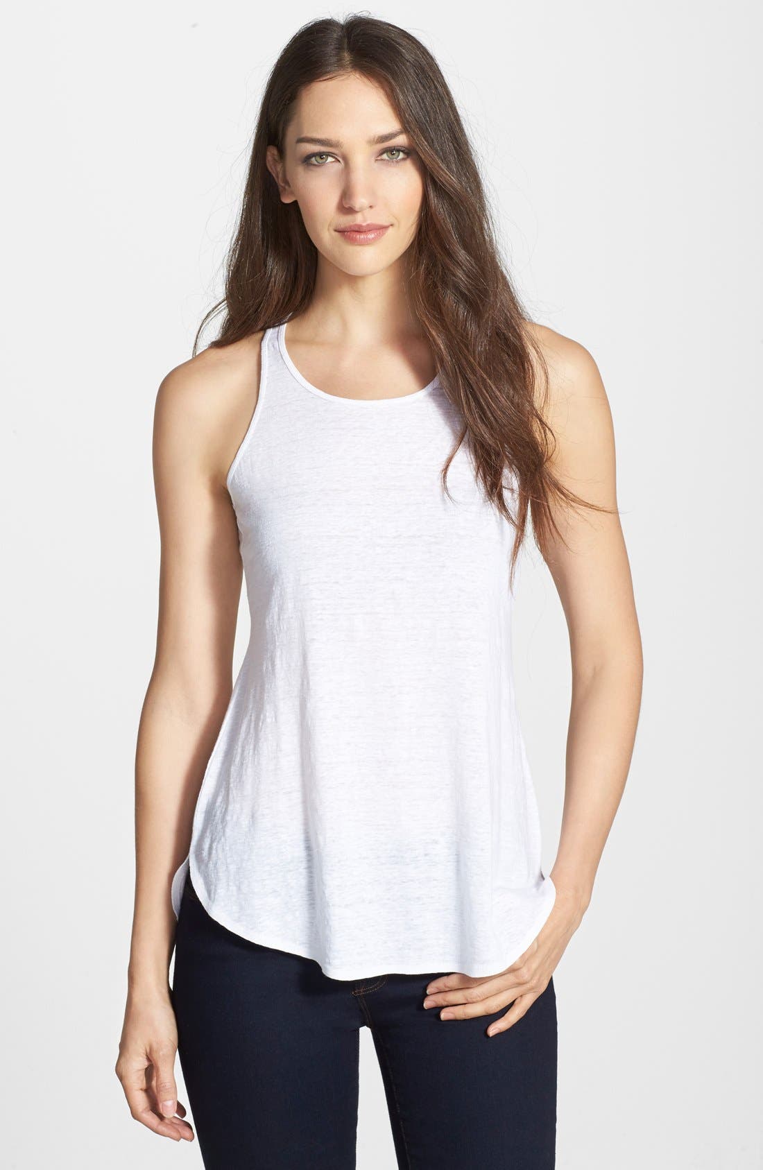 Eileen Fisher Organic Linen Racerback Tank Nordstrom