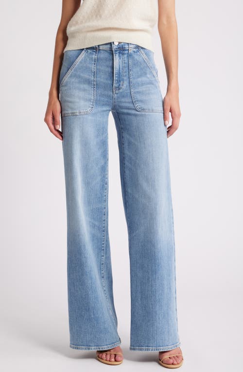 Shop Frame Modern Pocket Wide Leg Jeans In Carpenter