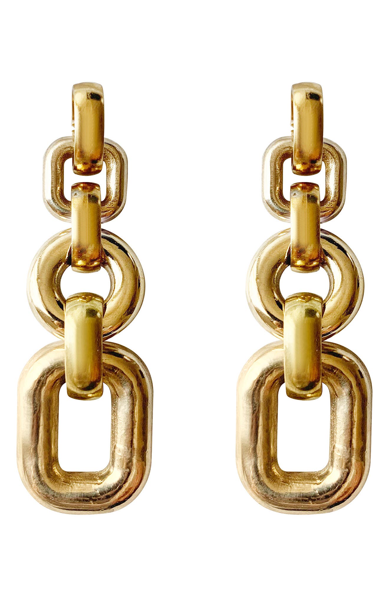 Laura Lombardi Bianca Chunky Drop Earrings in Brass at Nordstrom