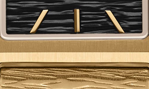 Breda Virgil (revival) Watch, 20mm X 28mm In 18k Goldlated/black