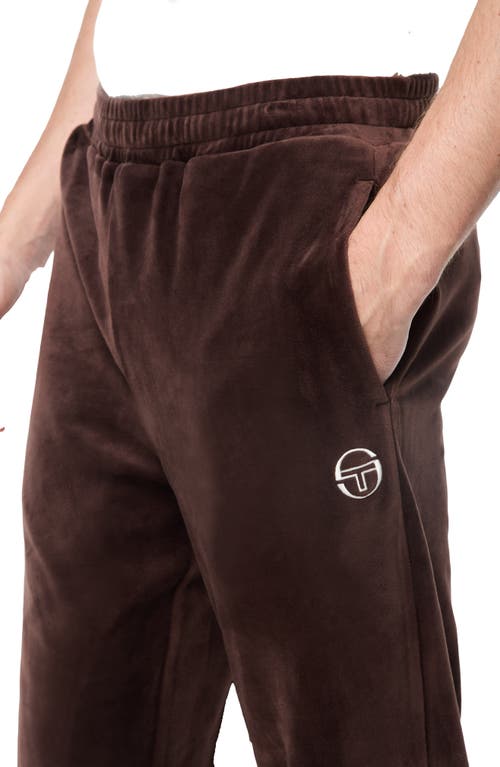 Shop Sergio Tacchini Ostuni Stretch Velour Track Pants In Java