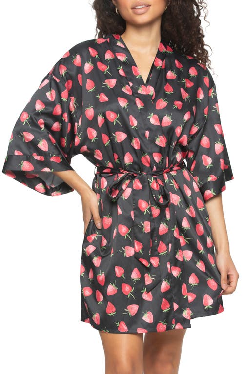 Black Bow Muse Robe In Fresh Picked/black