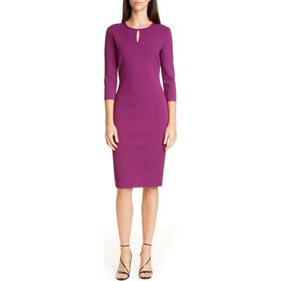 St. John Collection Luxe Sculpture Knit Sheath Dress, (similar to 1) - Purple
