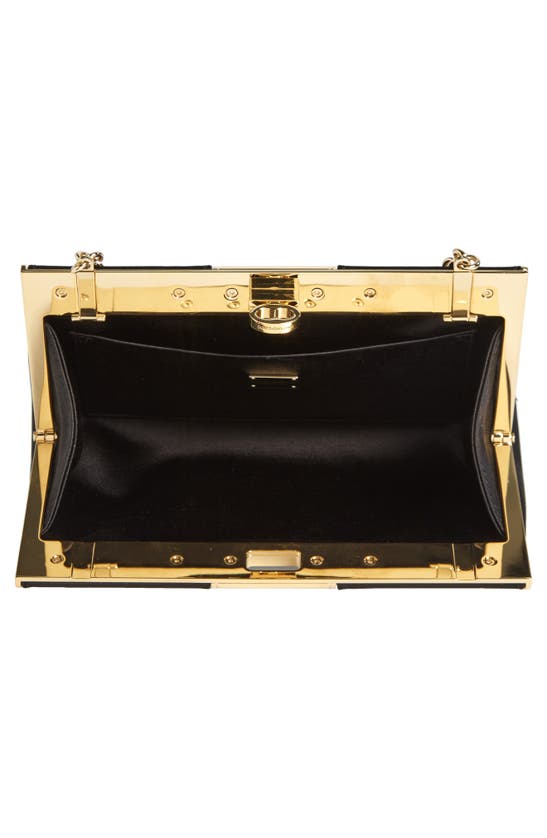 Dolce & Gabbana Marlene Small Satin Shoulder Bag In Black
