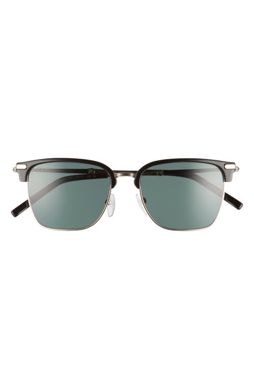 FERRAGAMO 53mm Polarized Square Sunglasses in Light Gold/black at Nordstrom