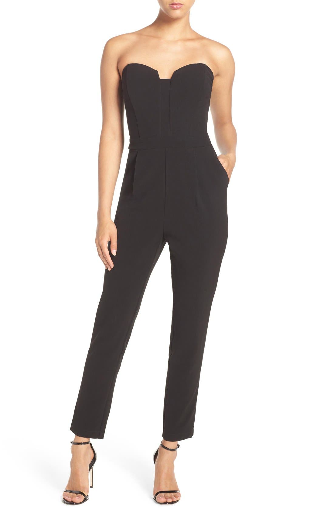 nordstrom strapless jumpsuit