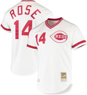 Mitchell & Ness Men's Mitchell & Ness Pete Rose White Cincinnati Reds  Cooperstown Collection Authentic Jersey