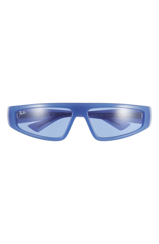Shop Ray Ban Izaz 59mm Wraparound Sunglasses In Blue