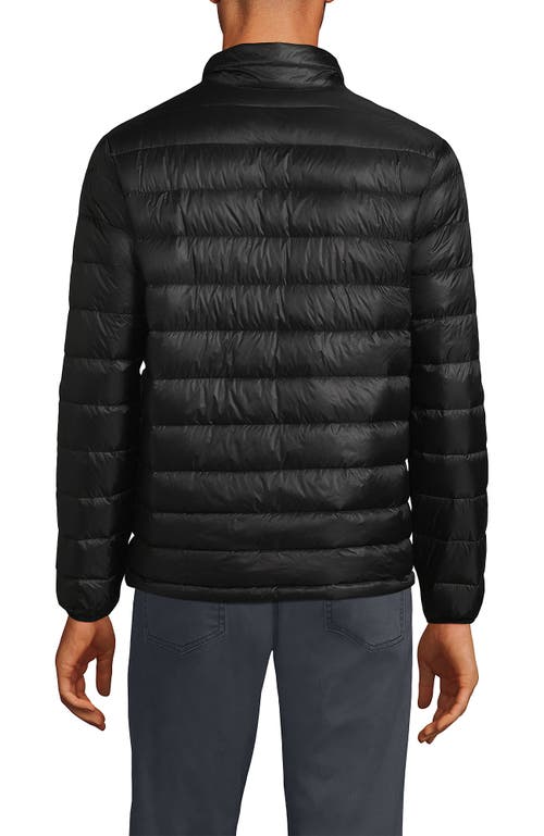 Shop Lands' End Wanderweight Ultralight Packable Down Jacket In Black