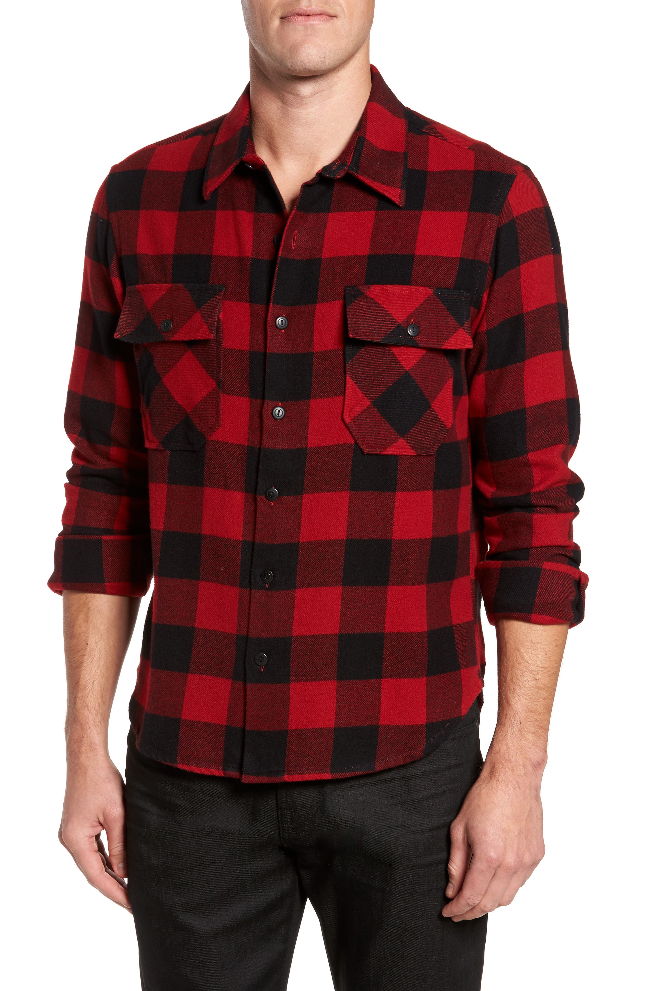 FRAME Buffalo Check Shirt Jacket Nordstrom