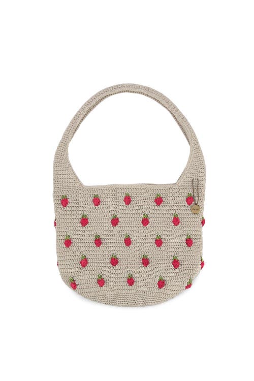 The Sak Women's 120 Crochet Hobo Bag In Natural Strawberries