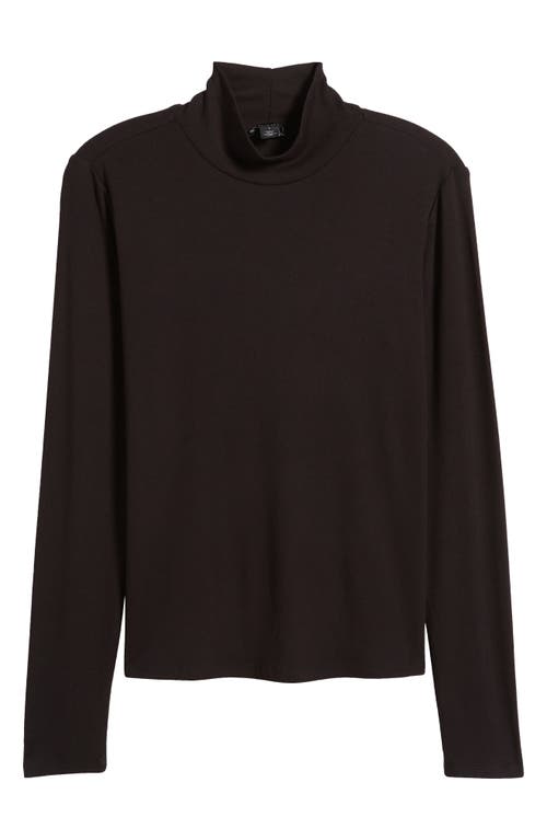 Shop Halogenr Halogen(r) Ribbed Mock Neck Top In Rich Black