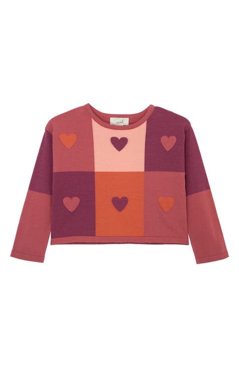 Kids' Intarsia Heart Sweater (Toddler, Little Kid & Big Kid)