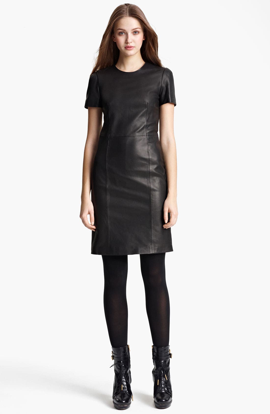 burberry leather dress