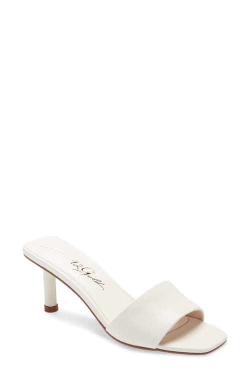 Lilith Slide Sandal in White Leather
