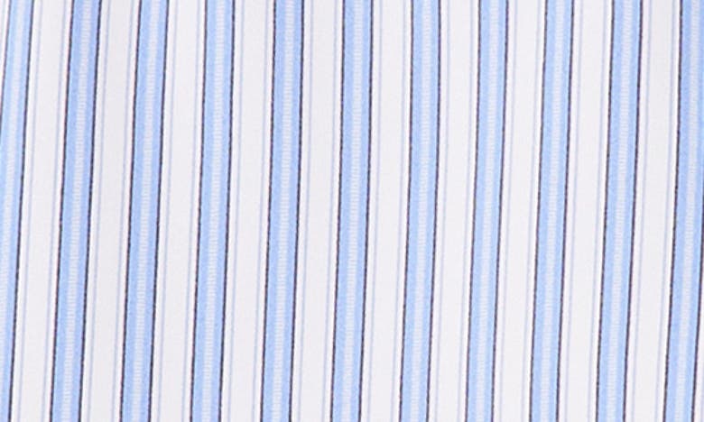 Vince Camuto Striped Puff Sleeve Top In Airy Blue