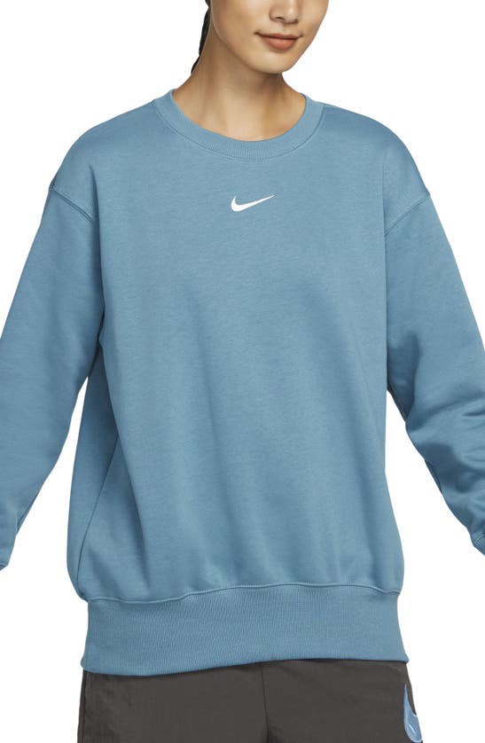 Nike Sportswear Phoenix Sweatshirt In Noise Aqua/ Sail