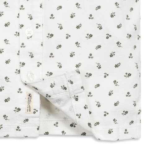 Shop Hope & Henry Baby Boys' Organic Jersey Button Down Shirt, Infant In Provence Ditsy Floral