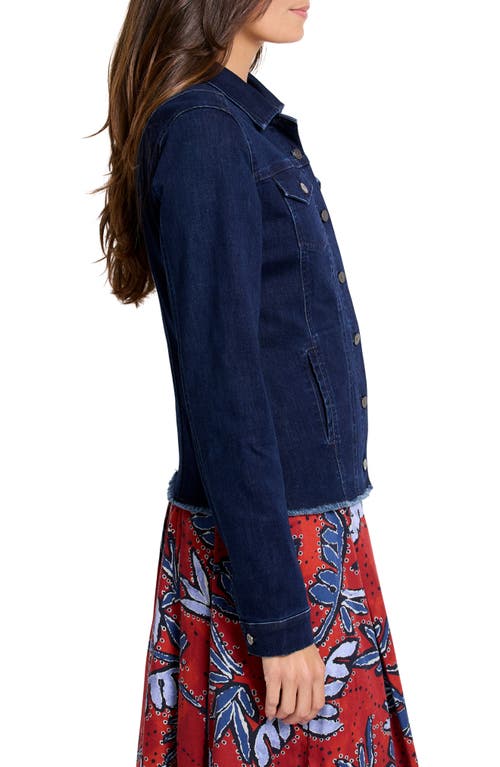 Nic + Zoe Nic+zoe Essential Fray Hem Denim Jacket In Twilight