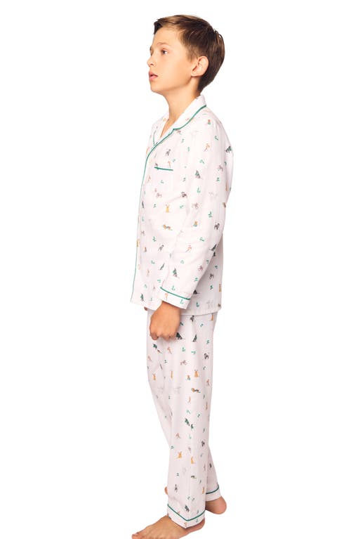 PETITE PLUME PETITE PLUME KIDS' JINGLE PAW COTTON BLEND PAJAMAS 