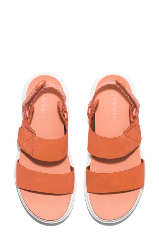 Timberland Greyfield 2 Sandal In Medium Red Suede