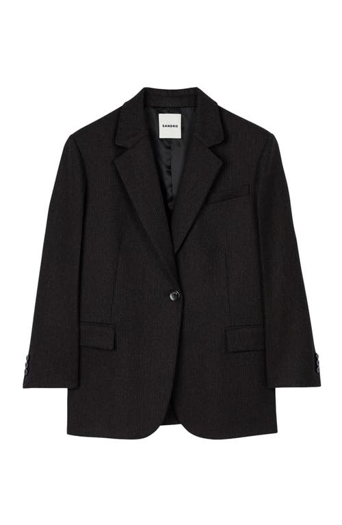 Shop Sandro Suit Jacket In Black Brown