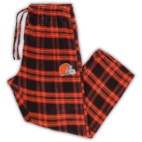 Men's Concepts Sport Brown/Orange Cleveland Browns Big and Tall Ultimate Flannel Pajama Pants