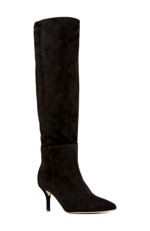 Wendy Pointed Toe Knee High Boot in Black