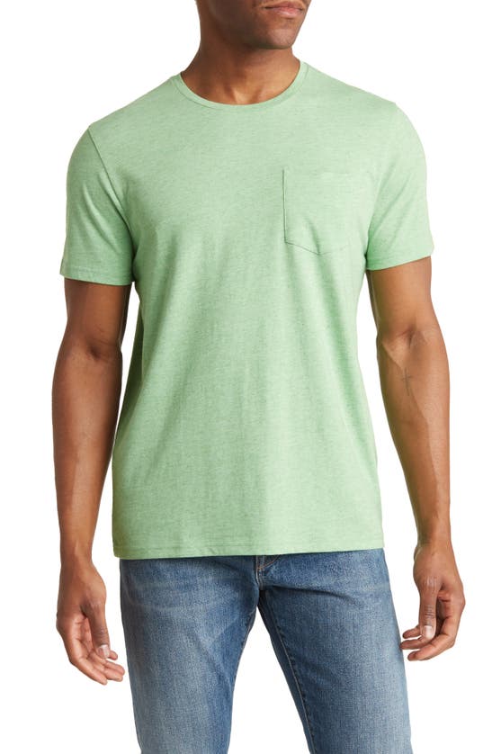 Abound Pocket Crewneck T-shirt In Green Fern Reverse Chill