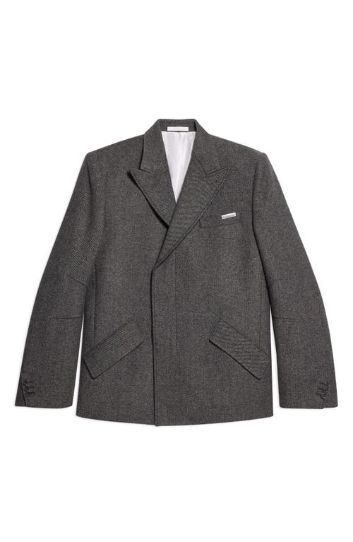 Shop Helmut Lang Apex Wool Blend Twill Blazer In Grey Melange - Q91