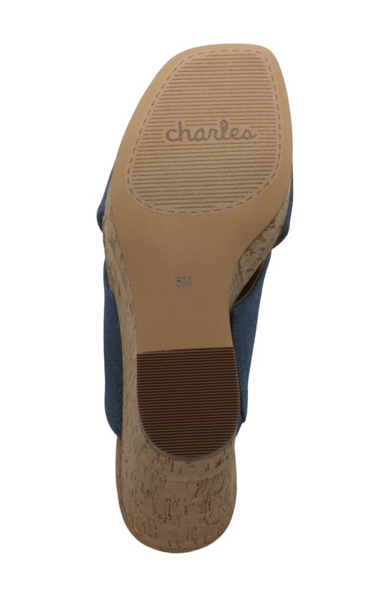 Shop Charles By Charles David Duo Platform Wedge Slide Sandal In Denim