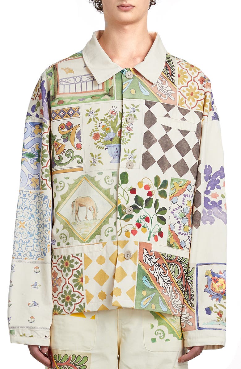 Profound Mosaic Print Shirt Jacket | Nordstrom