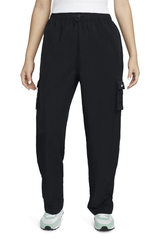 Shop Nike Sportswear Essential Cargo Pants In Black/white