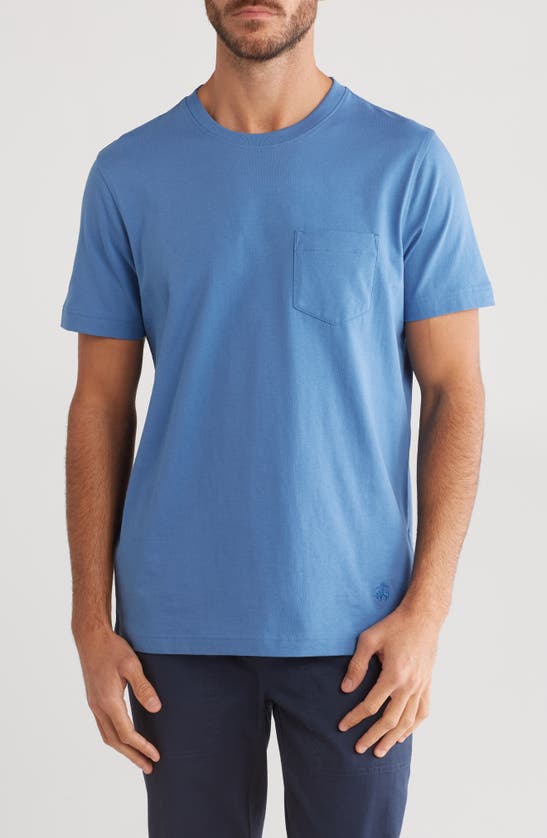 Shop Brooks Brothers Cotton Jersey T-shirt In Ditch Blue