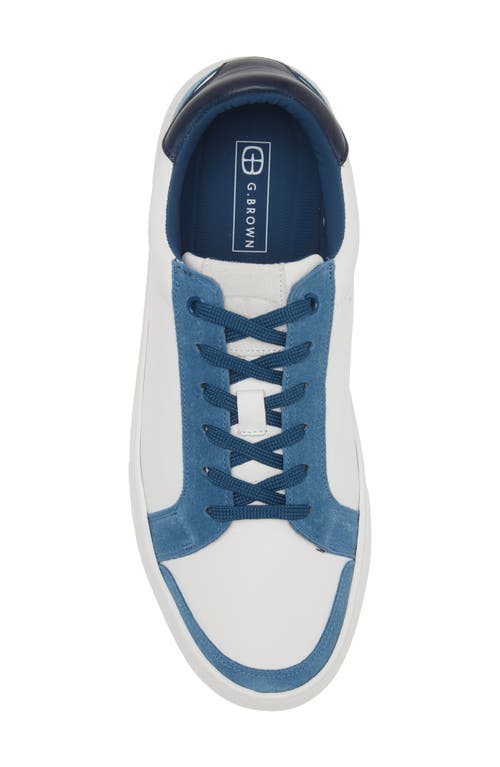 Shop G Brown Dynamic Low Top Sneaker In White/blue