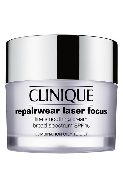 Clinique Repairwear Laser Focus SPF 15 Line Smoothing Cream for Dry to Dry Combination Skin in Combination Oily To Oily