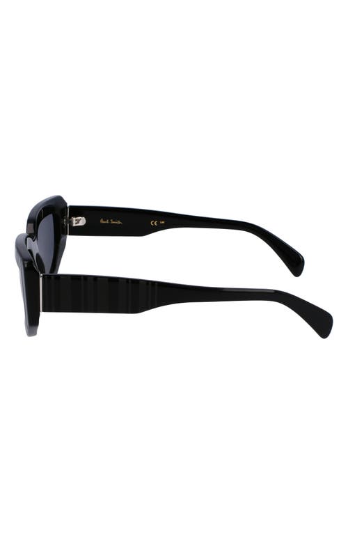 Paul Smith Kennet 54mm Rectangular Sunglasses In Allover Stripes Black