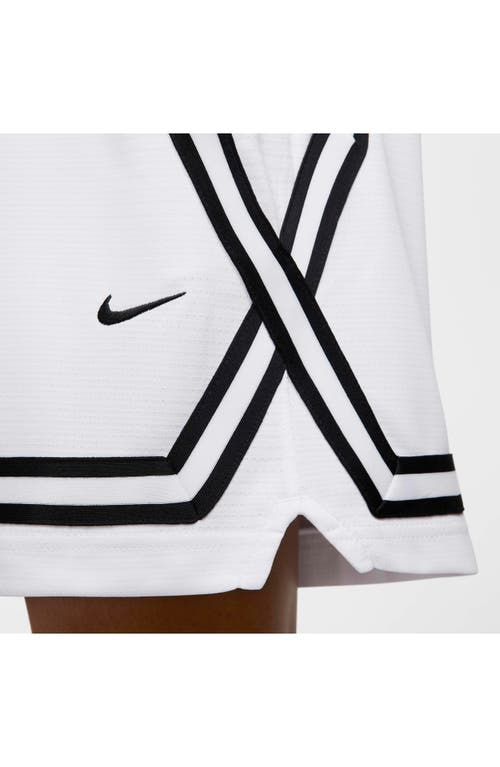 Nike Crossover Dri-fit 7-inch Basketball Shorts In White/black/black