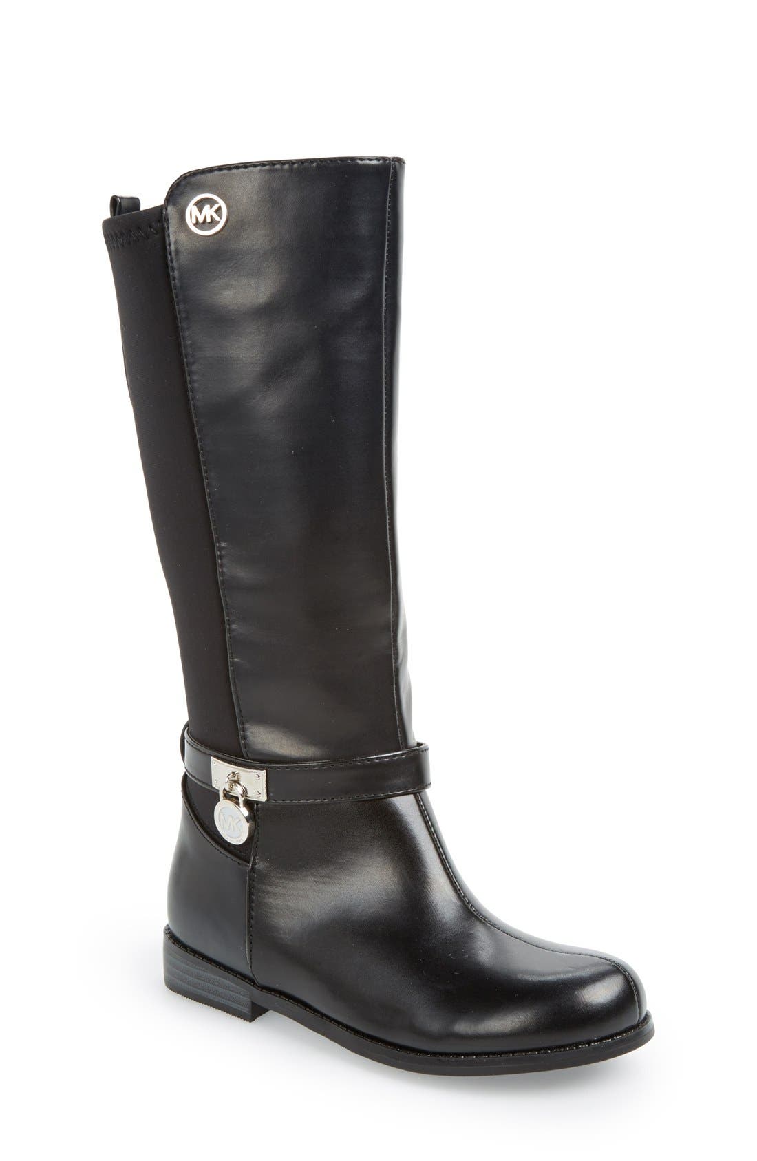 michael kors girls black boots